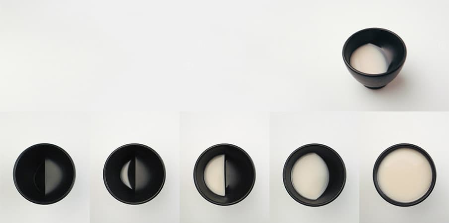 Moon glass 酒月(さかづき)でお酒とともに月の満ち欠けを味わう