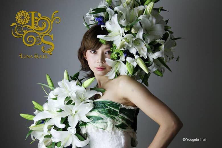 model:yuuko, flower art:今井陽月,photograph:今井陽月