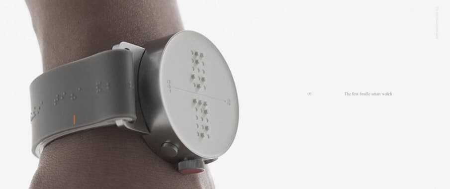 世界初!点字対応のスマートウォッチ「dot」