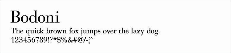 bodoni