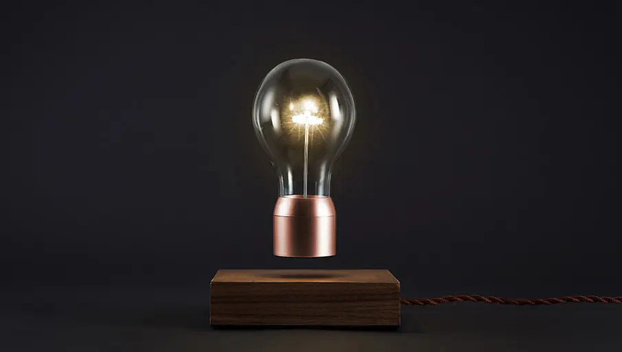 電球が宙に浮くライト「FLYTE」