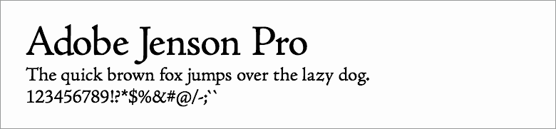 Adode jenson Pro
