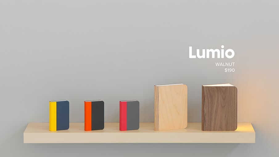 どこにでも持ち運び可能!本のようなLED照明「Lumio」