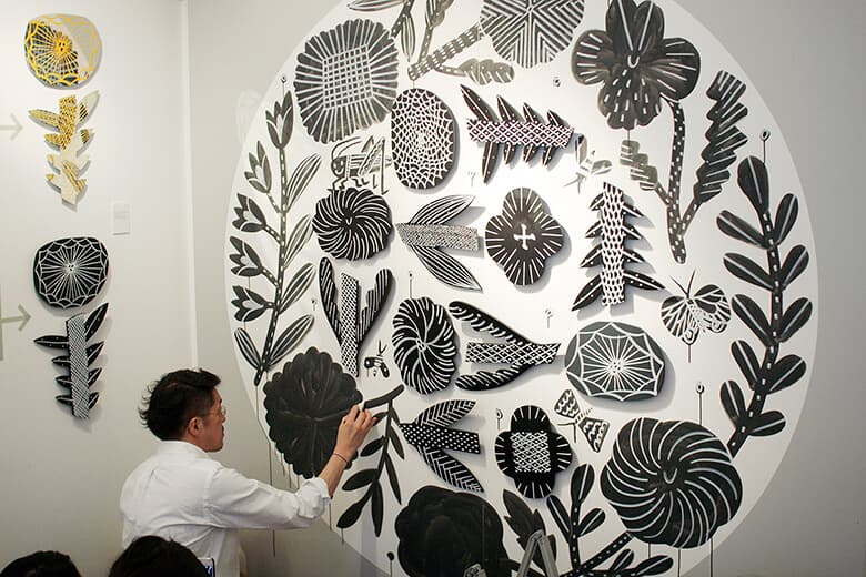 2015 年図案展(doinel) ライブペインティング ©ZUAN&ZOKEI