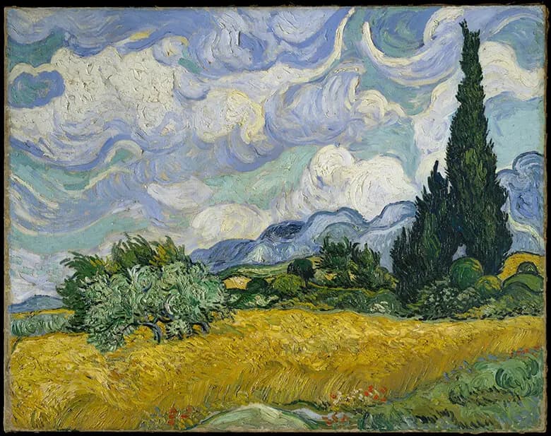 Wheat Field with Cypresses / Vincent van Gogh