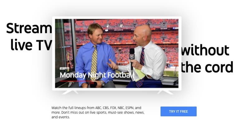 引用元:YouTube TV 公式サイト
