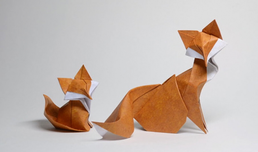 折り紙で作られた美しい動物アート Swings