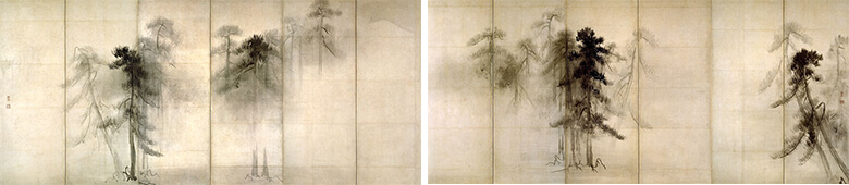 国宝　松林図屏風（左隻・右隻）　長谷川等伯筆　東京国立博物館蔵　※展示期間：11月14日～26日